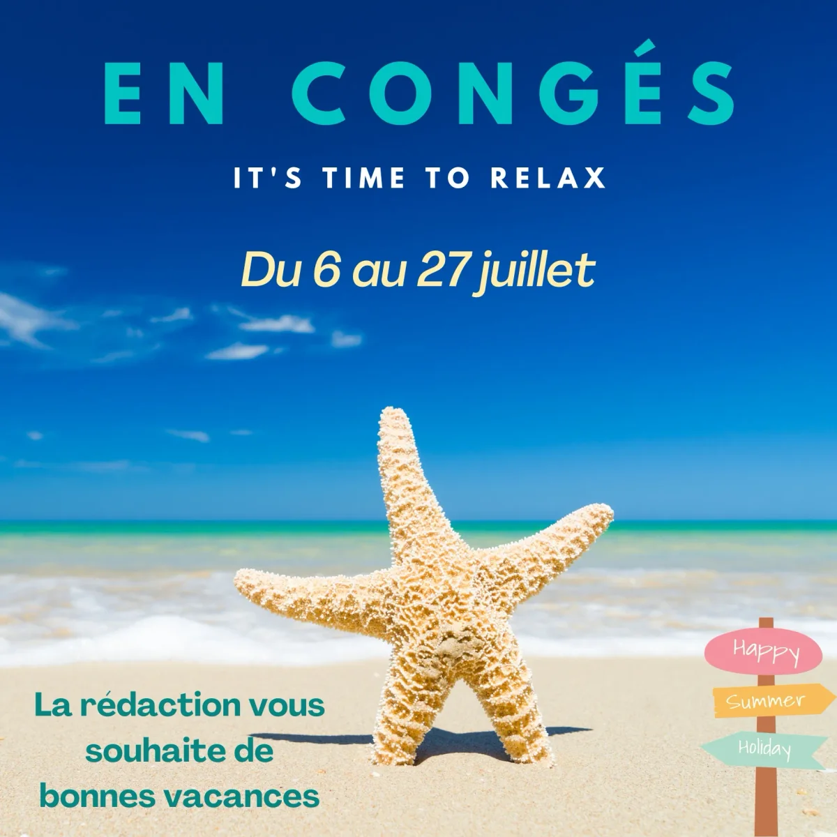 Summer Break Announcement