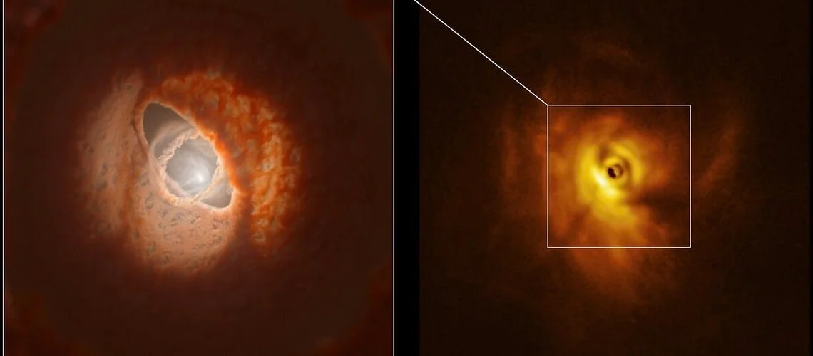Three Stars Shape Their Accretion Disk in Orion